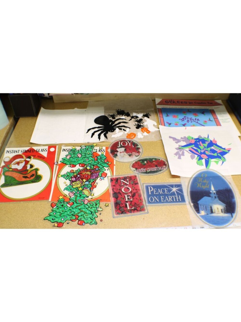 Various Holiday Window Stickees Clings Decals 1970s Vtg Decor Some New Reusable